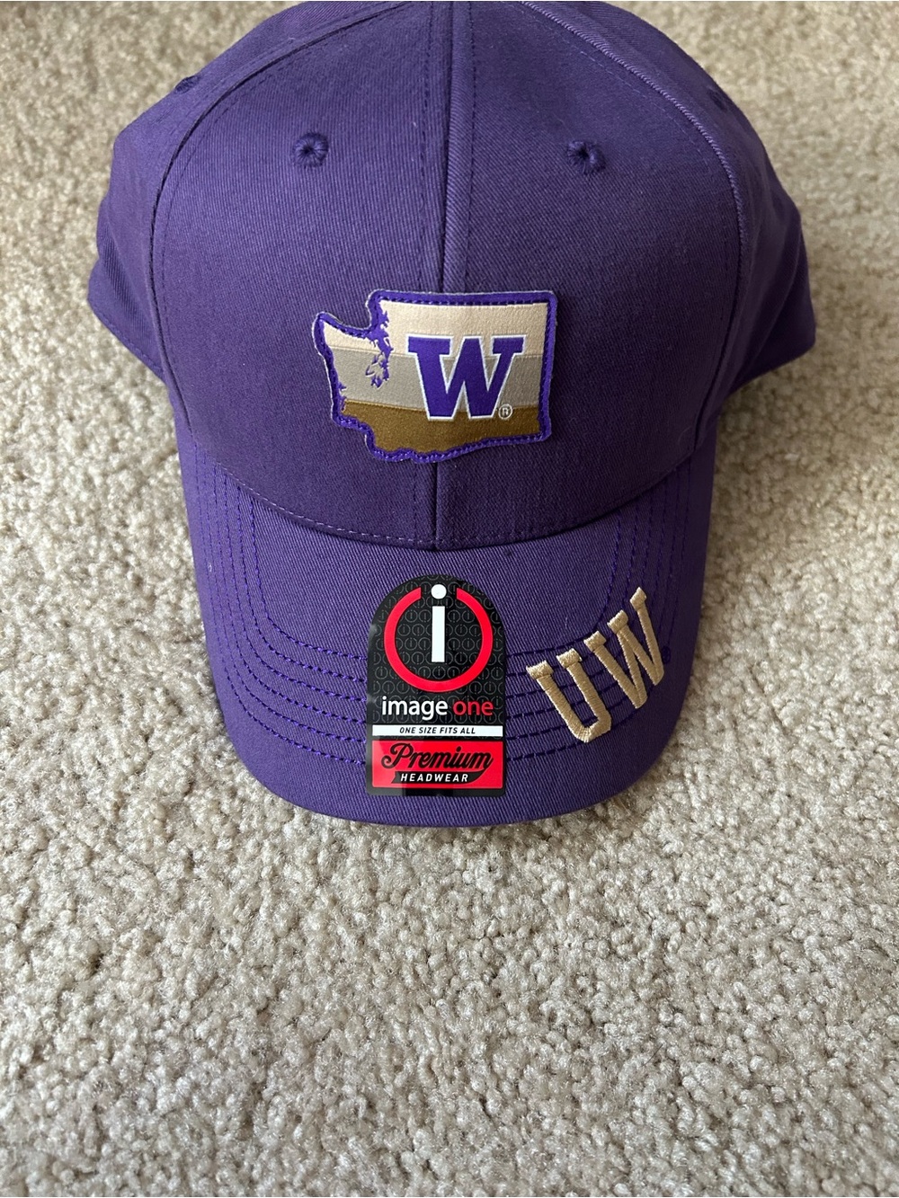 Purple Washington Huskies Embroidered 'W' Cap